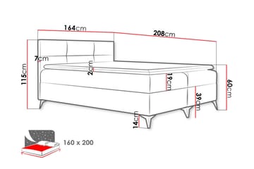 Leckersbo Komplett Sängpaket Kontinentalsäng med förvaring 160x200 cm - Svart - Products - Möbler - Säng - Komplett sängpaket