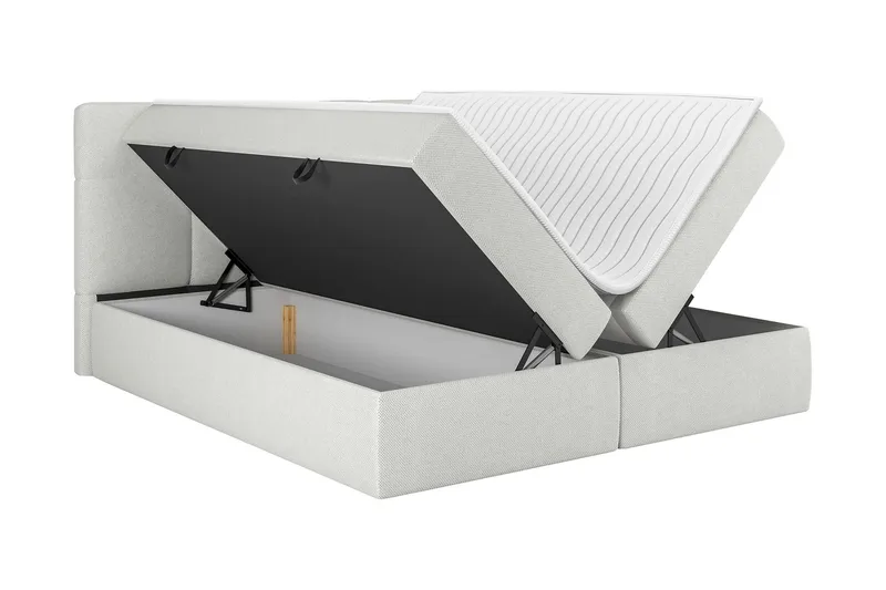 Leckersbo Komplett Sängpaket Kontinentalsäng med förvaring 180x200 cm - Ljusgrå - Products - Möbler - Säng - Komplett sängpaket