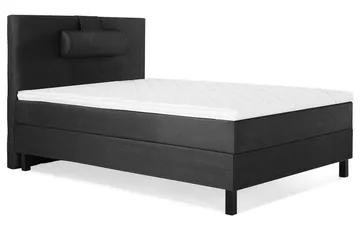 Lucky Komplett Sängpaket 120x200 Skum Slät Sänggavel  Nac - Nackkudde Stor Svart/Grå - Products - Möbler - Säng - Enkelsäng