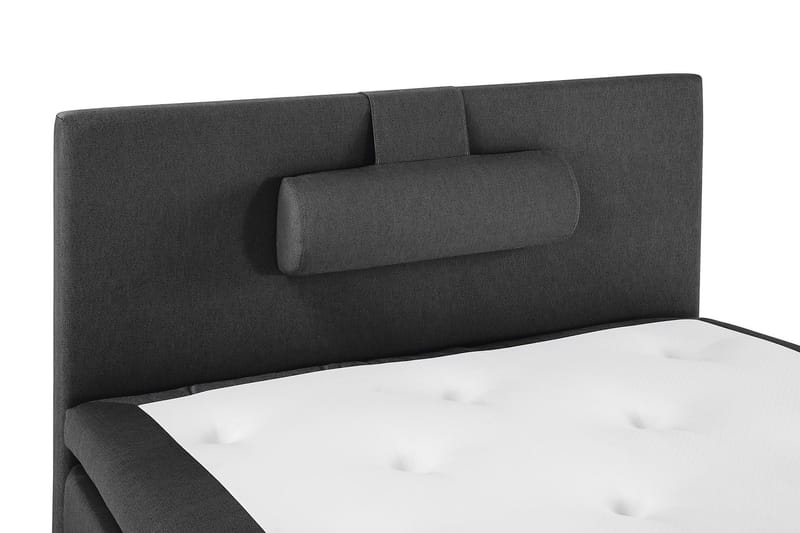 Lucky Komplett Sängpaket 120x200 Polyeter Slät Sänggavel - Nackkudde Stor Svart/Grå - Products - Möbler - Säng - Enkelsäng