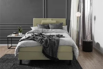 Lucky Komplett Sängpaket 120x200 Polyeter Slät Sänggavel - Nackkudde Stor Grön - Products - Möbler - Säng - Enkelsäng