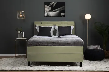 Lucky Komplett Sängpaket 120x200 Polyeter Slät Sänggavel - Grön - Products - Möbler - Säng - Enkelsäng
