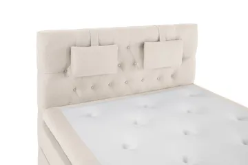 Lucky Komplett Sängpaket 140x200 Latex Diamant Sänggavel - Nackkudde Liten Beige - Products - Möbler - Säng - Kontinentalsäng