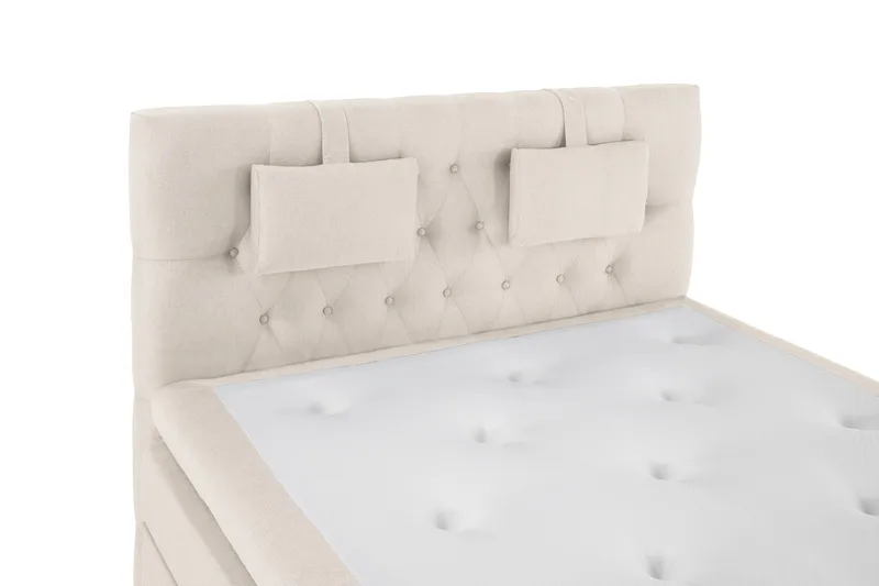 Lucky Komplett Sängpaket 140x200 Latex Diamant Sänggavel - Nackkudde Liten Beige - Products - Möbler - Säng - Kontinentalsäng