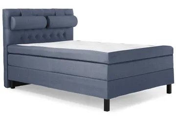 Lucky Komplett Sängpaket 140x200 Latex Diamant Sänggavel - Nackkudde Stor Mörkblå - Products - Möbler - Säng - Kontinentalsäng