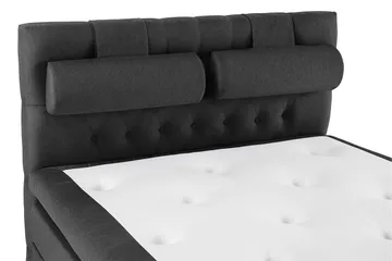 Lucky Komplett Sängpaket 140x200 Latex Diamant Sänggavel - Nackkudde Stor Svart/Grå - Products - Möbler - Säng - Kontinentalsäng