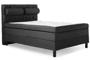 Lucky Komplett Sängpaket 140x200 Latex Diamant Sänggavel - Nackkudde Stor Svart/Grå - Products - Möbler - Säng - Kontinentalsäng