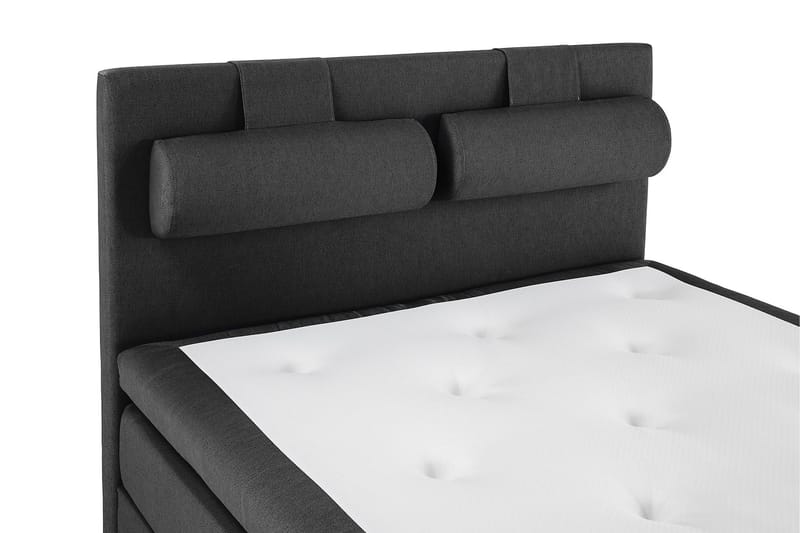Lucky Komplett Sängpaket 140x200 Memory Slät Sänggavel  N - Nackkudde Stor Svart/Grå - Products - Möbler - Säng - Kontinentalsäng