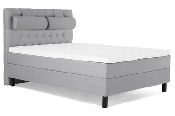 Lucky Komplett Sängpaket 140x200 Skum Diamant Sänggavel - Nackkudde Stor Mellangrå - Products - Möbler - Säng - Kontinentalsäng