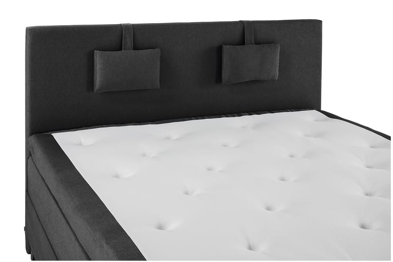 Lucky Komplett Sängpaket 160x200 Memory Slät - Nackkudde Liten Svart/Grå - Products - Möbler - Säng - Kontinentalsäng