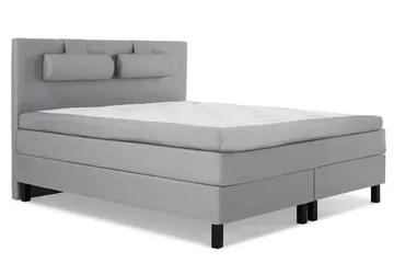 Lucky Komplett Sängpaket 160x200 Memory Slät Sänggavel - Nackkudde Stor Mellangrå - Products - Möbler - Säng - Kontinentalsäng
