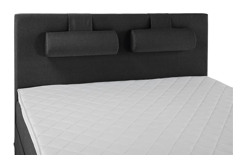 Lucky Komplett Sängpaket 160x200 Skum Slät - Nackkudde Stor Svart/Grå - Products - Möbler - Säng - Kontinentalsäng