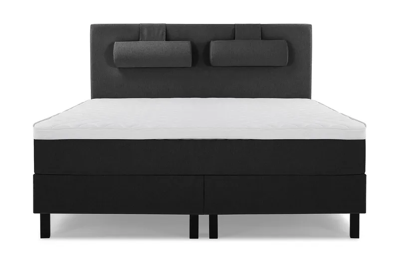 Lucky Komplett Sängpaket 160x200 Skum Slät - Nackkudde Stor Svart/Grå - Products - Möbler - Säng - Kontinentalsäng