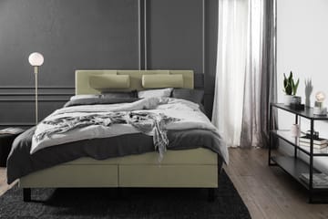 Lucky Komplett Sängpaket 160x200 Skum Slät Sänggavel - Nackkudde Stor Grön - Products - Möbler - Säng - Kontinentalsäng