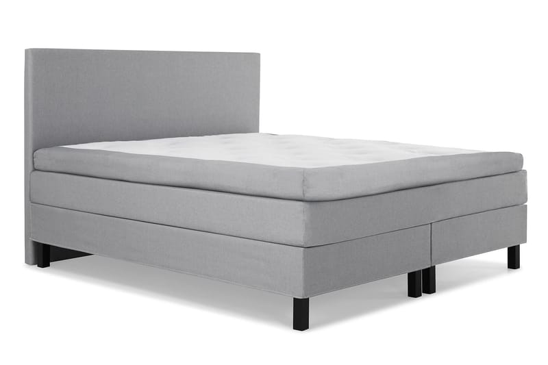 Lucky Komplett Sängpaket 160x200 Polyeter Slät Sänggavel - Mellangrå - Products - Möbler - Säng - Kontinentalsäng
