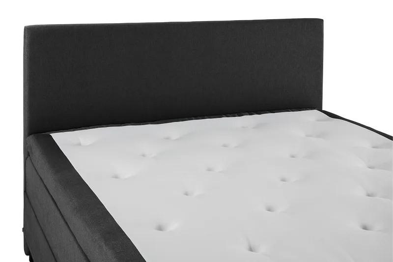 Lucky Komplett Sängpaket 180x200 Memory Slät Sänggavel - Svart/Grå - Products - Möbler - Säng - Kontinentalsäng