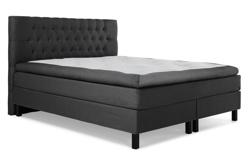 Lucky Komplett Sängpaket 180x200 Polyeter Diamant - Svart / Mörkgrå - Products - Möbler - Säng - Kontinentalsäng