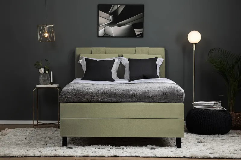 Lucky Kontinentalsäng 120x200 cm - Grön - Products - Möbler - Säng - Enkelsäng