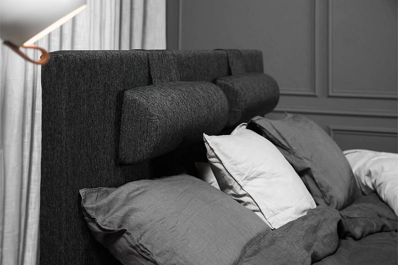 Lucky Kontinentalsäng 180x200Skum - Svart/Grå/PU - Products - Möbler - Säng - Kontinentalsäng