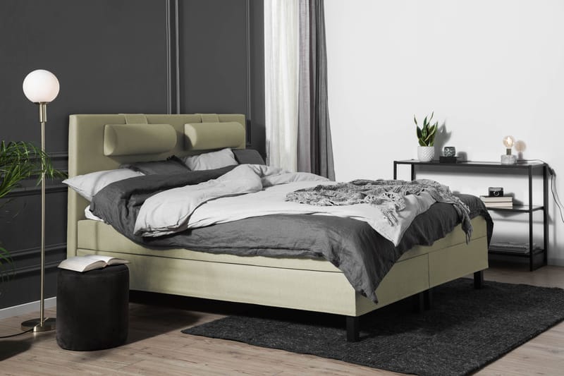 Lucky Sängpaket 150x200 SkumSlät Sänggavel Nackkudde - Nackkudde Stor Grön - Products - Möbler - Säng - Kontinentalsäng