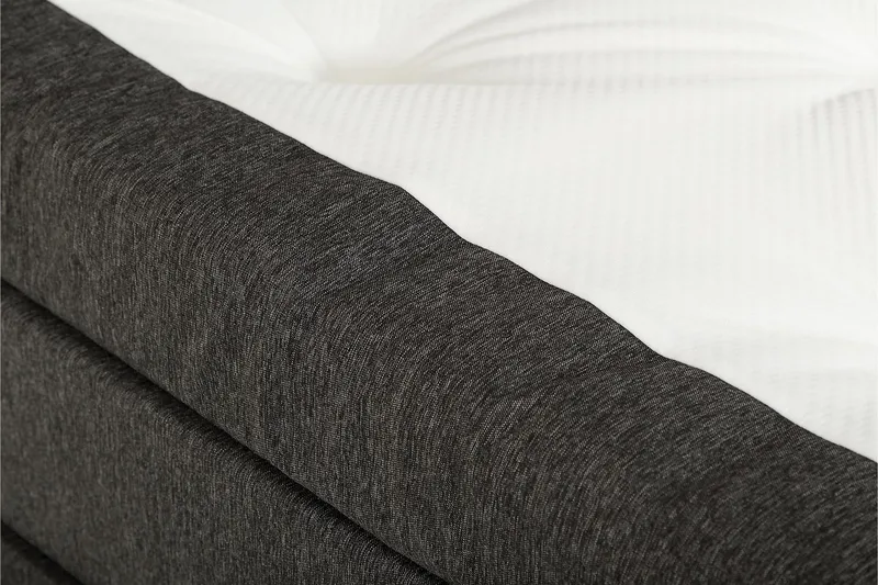 Lucky Sängpaket 150x200 SkumSlät Sänggavel Nackkudde - Nackkudde Stor Svart/Grå - Products - Möbler - Säng - Kontinentalsäng