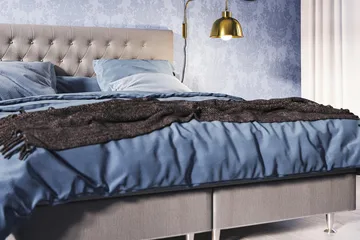 Meja Kontinentalsäng 120x200 - Ljusgrå - Products - Möbler - Säng - Enkelsäng