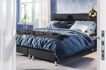 Meja Kontinentalsäng 160x200 - Svart - Products - Möbler - Säng - Kontinentalsäng