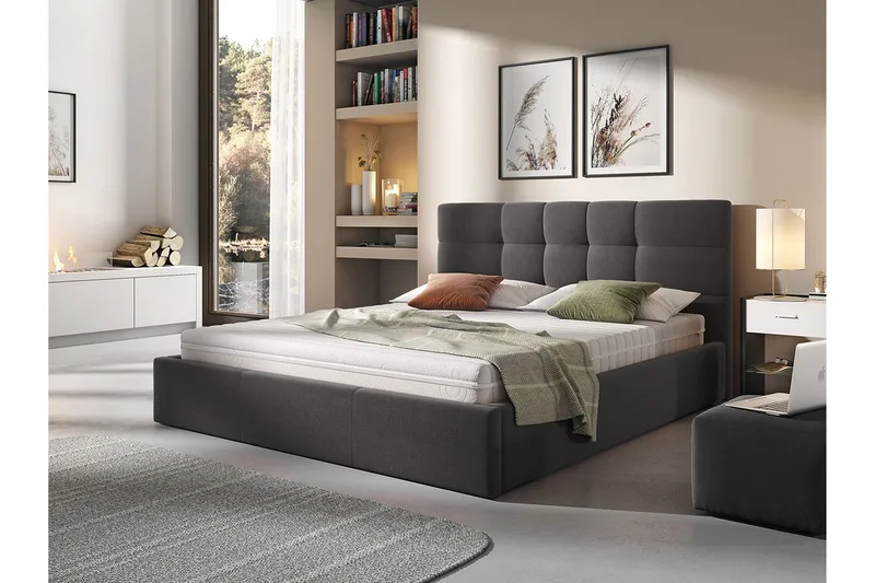 Nieres Förvaringssäng 140x200cm - Mörkgrå - Products - Möbler - Säng - Säng med förvaring