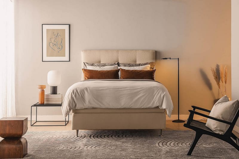 Oslo Lyx Kontinentalsäng 120x200 cm - Beige - Products - Möbler - Säng - Kontinentalsäng