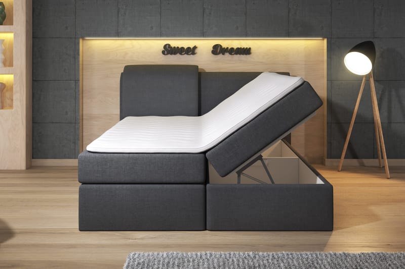 Owen Komplett Box Bed - Svart - Products - Möbler - Säng - Komplett sängpaket