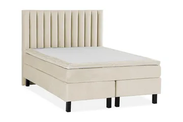 Princess Kontinentalsäng 140x200cm - Beige/Sammet - Products - Möbler - Säng - Kontinentalsäng