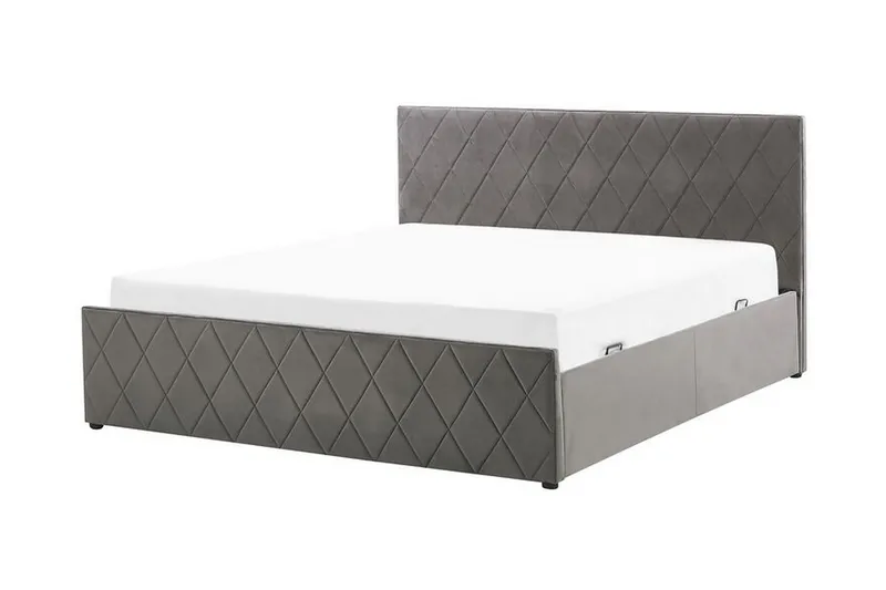 Rochefort Förvaringssäng 180x200 cm - Sammet/Grå - Products - Möbler - Säng - Säng med förvaring