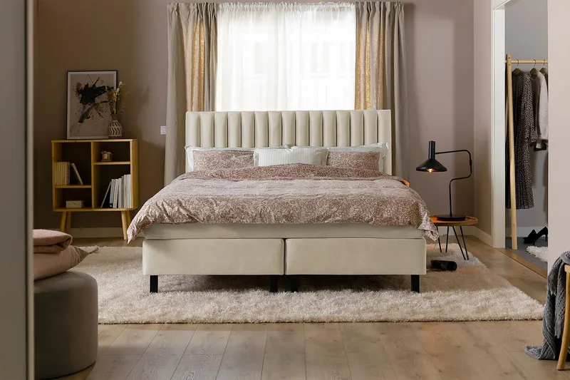 Rakel Sänggavel 120cm - Beige/Sammet - Products - Möbler - Säng - Sängtillbehör & sänggavel - Sänggavel