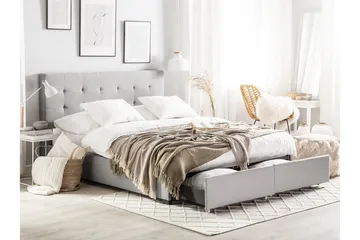 Sandrick Kontinentalsäng med Förvaring 160x200 - Grå - Products - Möbler - Säng - Säng med förvaring