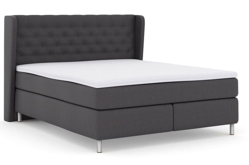 Select No 3 Komplett Sängpaket 160x200 Fast - Mörkgrå/Metall - Products - Möbler - Säng - Kontinentalsäng
