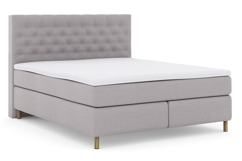 Select No 3 Komplett Sängpaket 180x200 Fast - Ljusgrå/Koppar - Products - Möbler - Säng - Kontinentalsäng