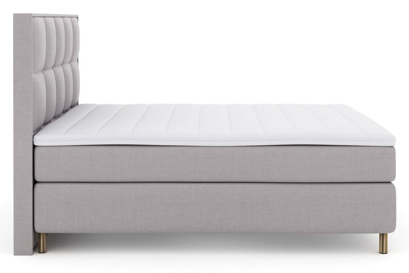 Select No 3 Komplett Sängpaket 210x210 Medium - Ljusgrå/Koppar - Products - Möbler - Säng - Kontinentalsäng