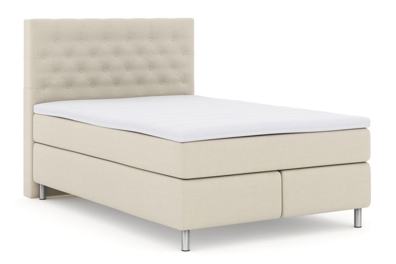 Select No 3 Kontinentalsäng 160x200 Fast/Medium - Beige/Metall - Products - Möbler - Säng - Kontinentalsäng