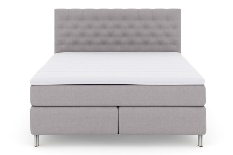 Select No 3 Kontinentalsäng 160x200 Fast/Medium - Ljusgrå/Metall - Products - Möbler - Säng - Kontinentalsäng