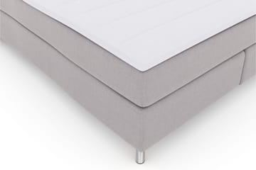 Select No 3 Kontinentalsäng 160x200 Fast/Medium - Ljusgrå/Metall - Products - Möbler - Säng - Kontinentalsäng