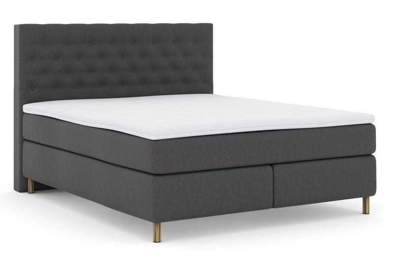 Select No 3 Kontinentalsäng 160x200 Medium - Mörkgrå/Koppar - Products - Möbler - Säng - Kontinentalsäng