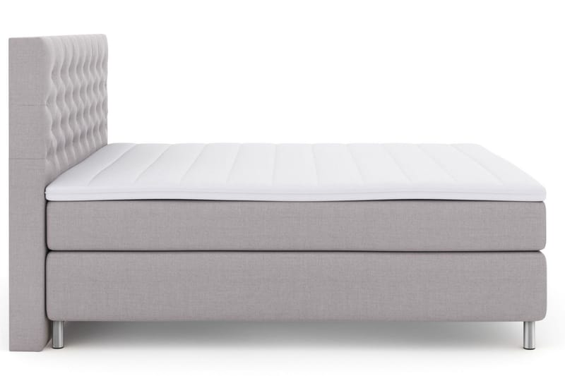 Select No 3 Kontinentalsäng 180x200 Fast/Medium - Ljusgrå/Metall - Products - Möbler - Säng - Kontinentalsäng