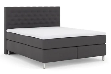 Select No 3 Kontinentalsäng 180x200 Fast/Medium - Mörkgrå/Metall - Products - Möbler - Säng - Kontinentalsäng
