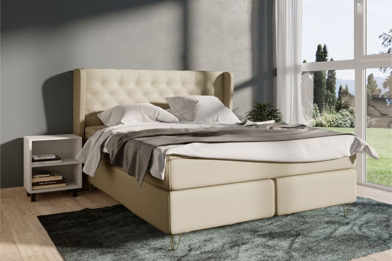 Select No 4 Komplett Sängpaket 120x200 Medium - Beige/Guld - Products - Möbler - Säng - Enkelsäng