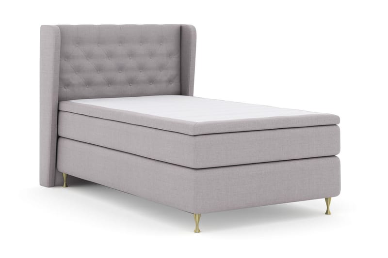 Select No 4 Komplett Sängpaket 120x200 Medium - Ljusgrå/Guld - Products - Möbler - Säng - Enkelsäng