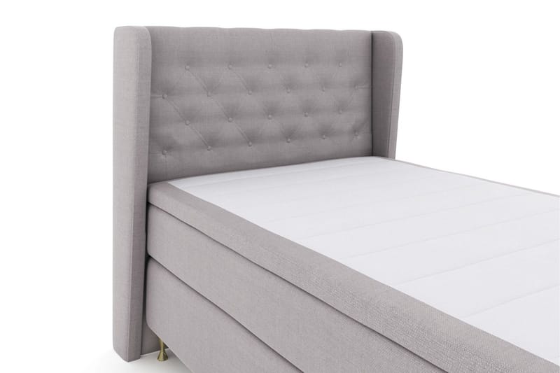Select No 4 Komplett Sängpaket 120x200 Medium - Ljusgrå/Guld - Products - Möbler - Säng - Enkelsäng