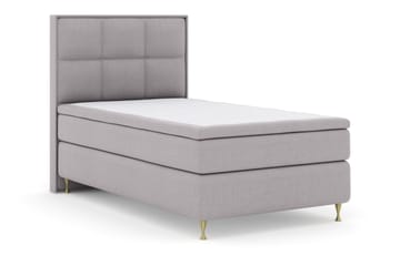 Select No 4 Komplett Sängpaket 120x200 Medium - Ljusgrå/Guld - Products - Möbler - Säng - Enkelsäng