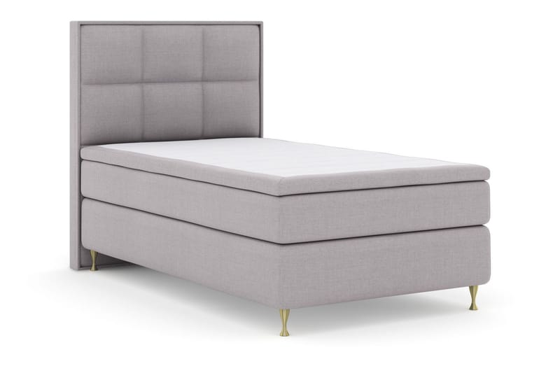 Select No 4 Komplett Sängpaket 120x200 Medium - Ljusgrå/Guld - Products - Möbler - Säng - Enkelsäng