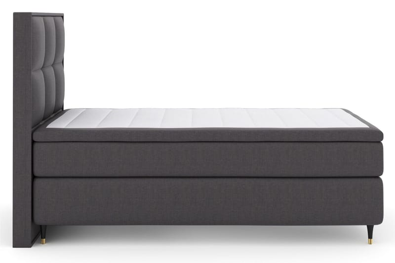 Select No 4 Komplett Sängpaket 120x200 Medium - Mörkgrå/Guld - Products - Möbler - Säng - Enkelsäng