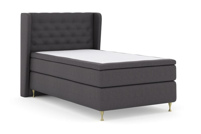 Select No 4 Komplett Sängpaket 120x200 Medium - Mörkgrå/Guld - Products - Möbler - Säng - Enkelsäng